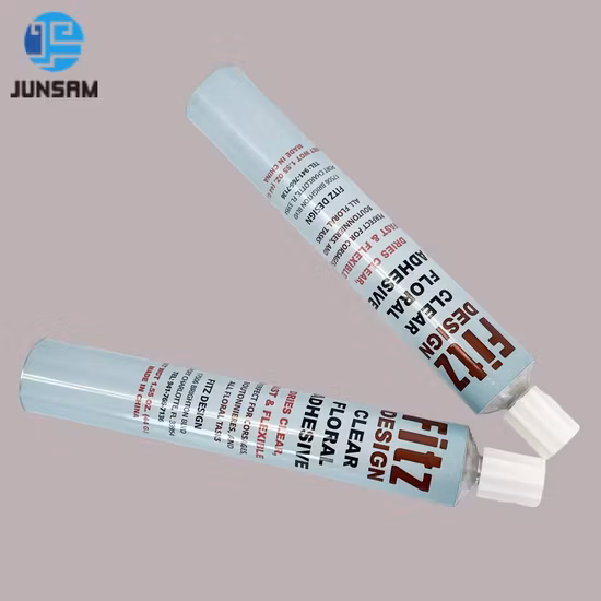 Пустой алюминиевый аппликатор для клея с белой завинчивающейся крышкой